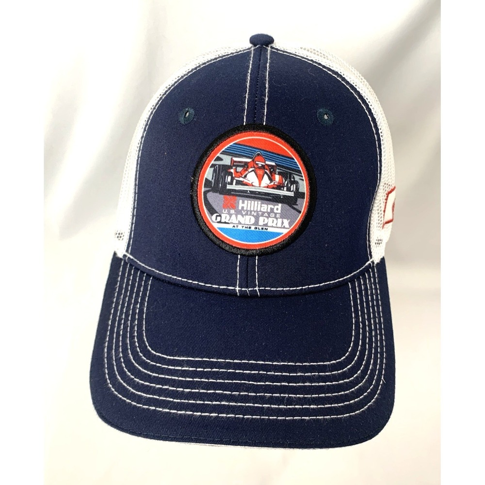 Triple Crown Hilliard Vintage Grand Prix at the Glen Trucker Hat Cap Blue White